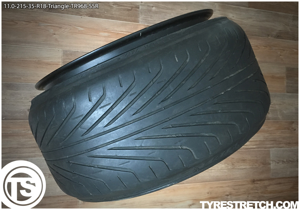 An example of tyre stretch: 215/35 R18 on 11.0J – TRIANGLE (SSR)