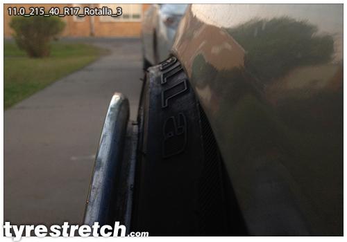 An example of tyre stretch: 215/40 R17 on 11.0J – ROTALLA