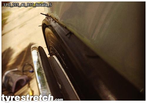 An example of tyre stretch: 215/40 R17 on 11.0J – ROTALLA