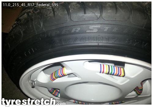 An example of tyre stretch: 215/45 R17 on 11.0J – FEDERAL