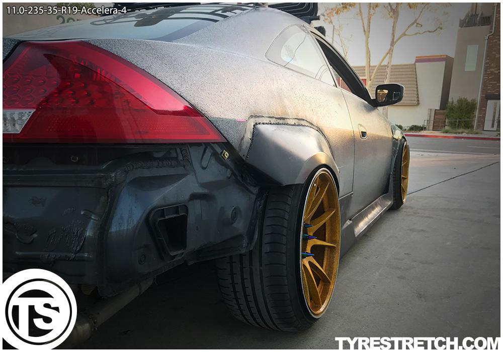 An example of tyre stretch: 235/35 R19 on 11.0J – ACCELERA