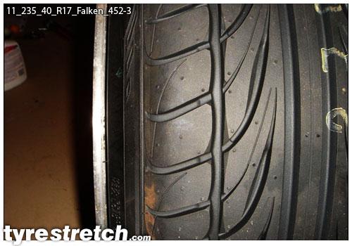 An example of tyre stretch: 235/40 R17 on 11.0J – FALKEN