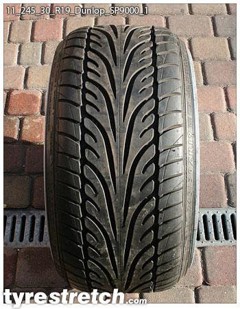 An example of tyre stretch: 245/30 R19 on 11.0J – DUNLOP