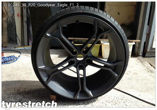 An example of tyre stretch: 245/30 R20 on 11.0J – GOODYEAR