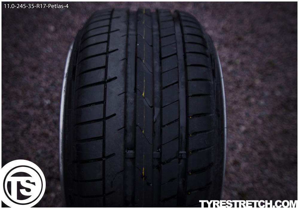 An example of tyre stretch: 245/35 R17 on 11.0J – PETLAS