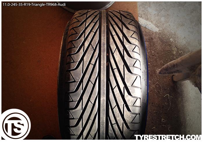 An example of tyre stretch: 245/35 R19 on 11.0J – TRIANGLE (AUDI)