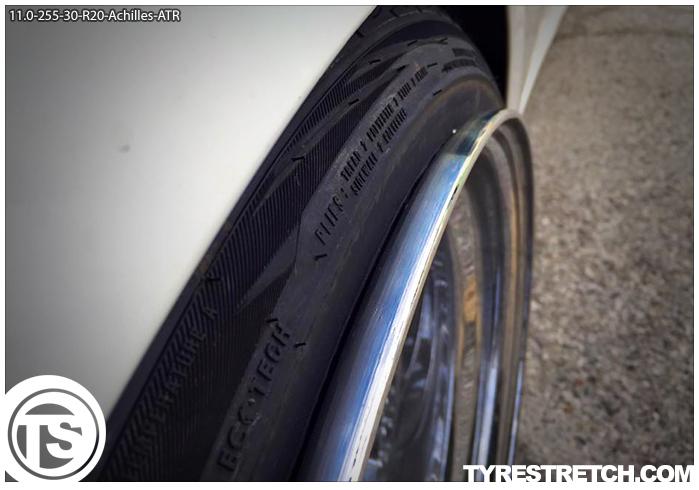 An example of tyre stretch: 255/30 R20 on 11.0J – ACHILLES