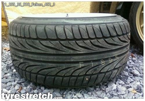 An example of tyre stretch: 255/35 R18 on 11.0J – FALKEN