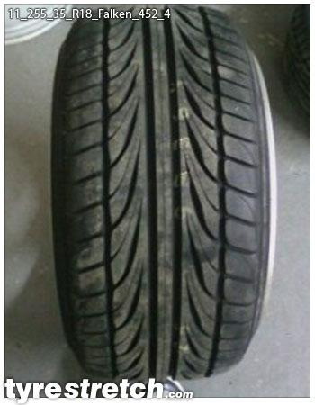 An example of tyre stretch: 255/35 R18 on 11.0J – FALKEN