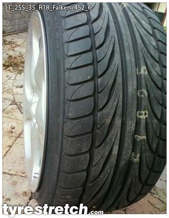 An example of tyre stretch: 255/35 R18 on 11.0J – FALKEN