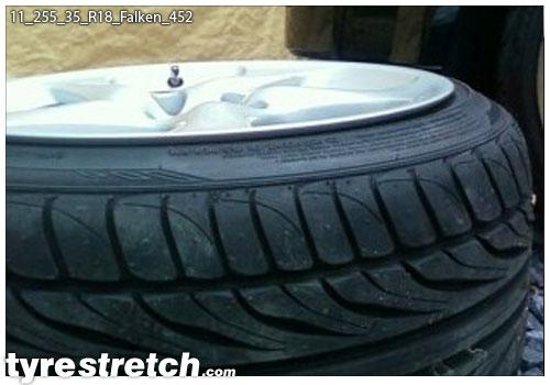 An example of tyre stretch: 255/35 R18 on 11.0J – FALKEN