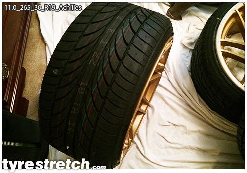 An example of tyre stretch: 265/30 R19 on 11.0J – ACHILLES