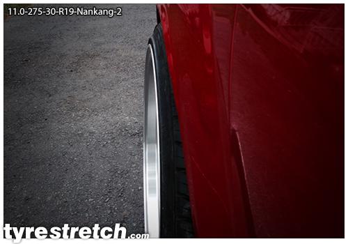 An example of tyre stretch: 275/30 R19 on 11.0J – NANKANG