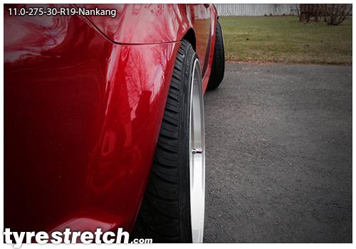 An example of tyre stretch: 275/30 R19 on 11.0J – NANKANG