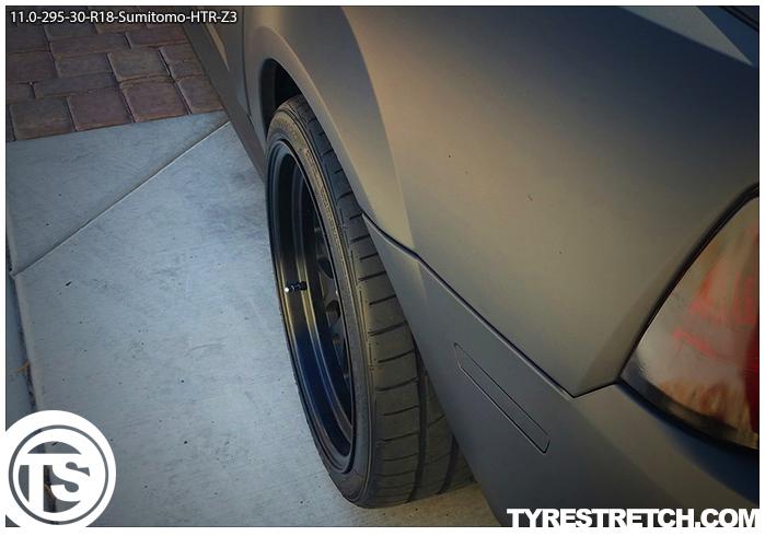 An example of tyre stretch: 295/35 R18 on 11.0J – SUMITOMO