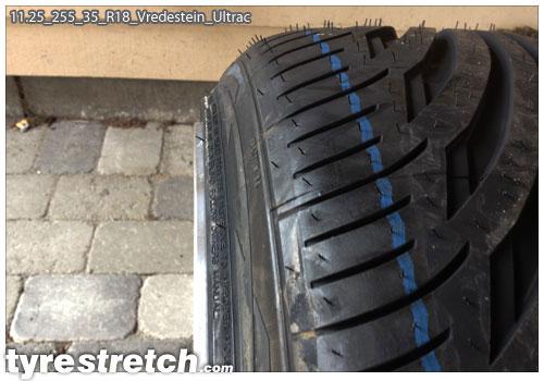 An example of tyre stretch: 255/35 R18 on 11.25J – VREDESTEIN