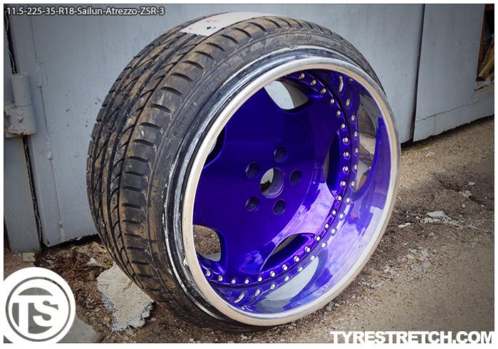 An example of tyre stretch: 225/35 R18 on 11.5J – SAILUN