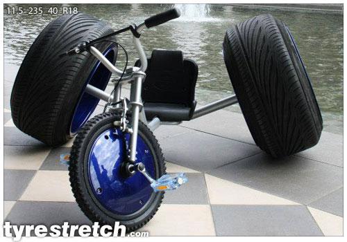 An example of tyre stretch: 235/40 R18 on 11.5J