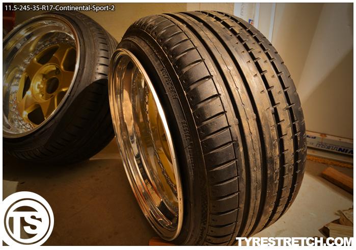 An example of tyre stretch: 245/35 R17 on 11.5J – CONTINENTAL