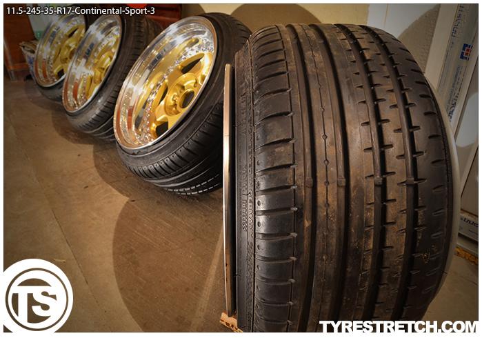 An example of tyre stretch: 245/35 R17 on 11.5J – CONTINENTAL
