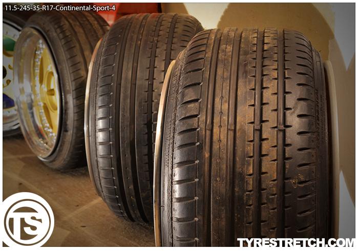An example of tyre stretch: 245/35 R17 on 11.5J – CONTINENTAL