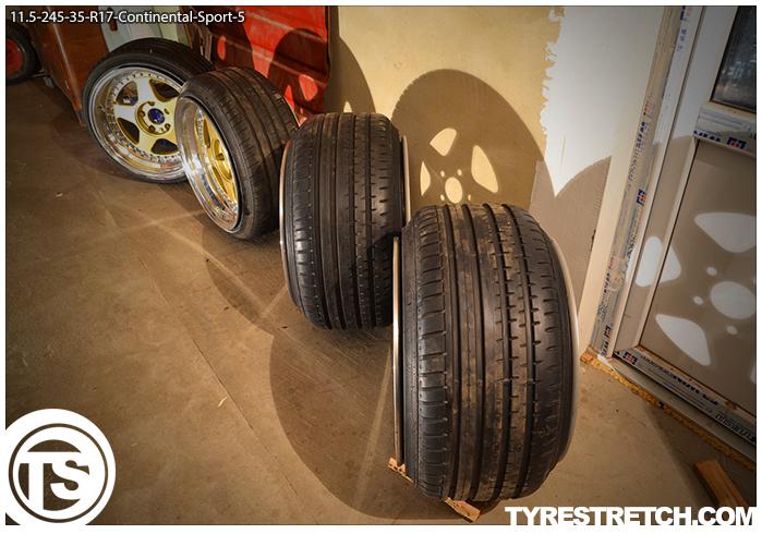 An example of tyre stretch: 245/35 R17 on 11.5J – CONTINENTAL