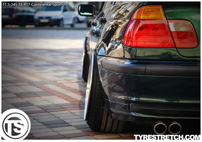 An example of tyre stretch: 245/35 R17 on 11.5J – CONTINENTAL