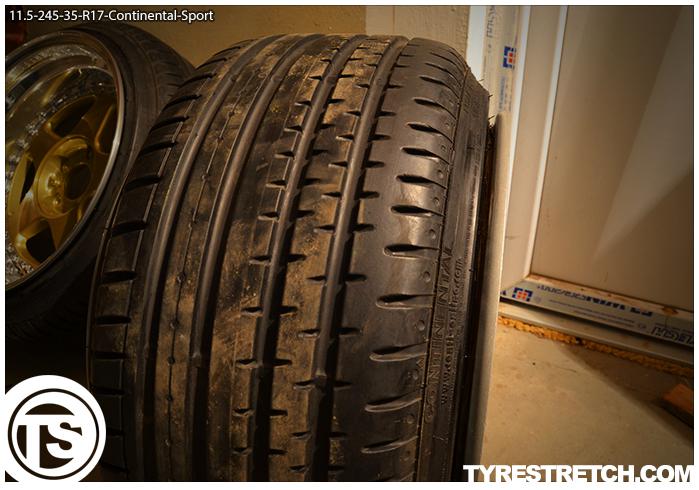 An example of tyre stretch: 245/35 R17 on 11.5J – CONTINENTAL