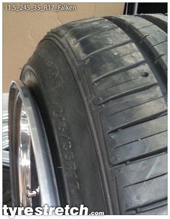 An example of tyre stretch: 245/35 R17 on 11.5J – FALKEN