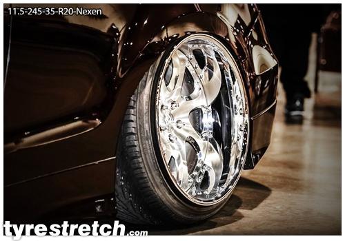 An example of tyre stretch: 245/35 R20 on 11.5J – NEXEN
