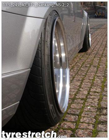 An example of tyre stretch: 245/40 R17 on 11.5J – NANKANG