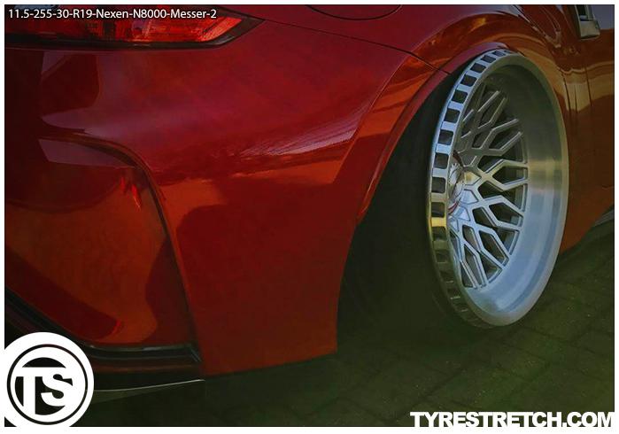 An example of tyre stretch: 255/30 R19 on 11.5J – NEXEN (MESSER)