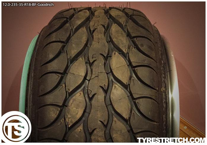 An example of tyre stretch: 235/35 R18 on 12.0J – GOODRICH