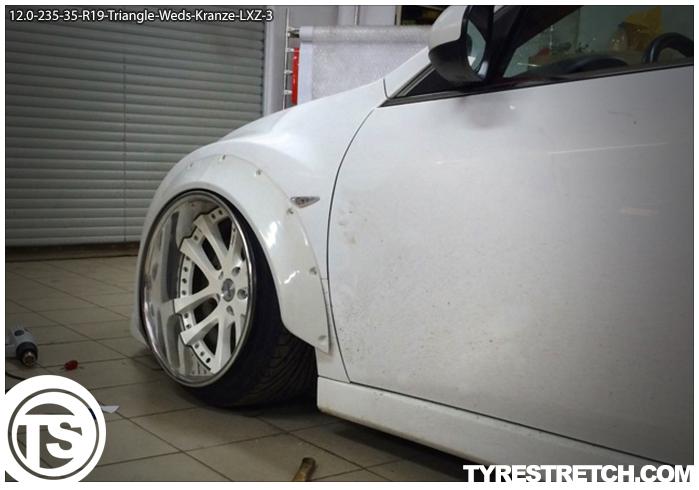 An example of tyre stretch: 235/35 R19 on 12.0J – TRIANGLE (WEDS)