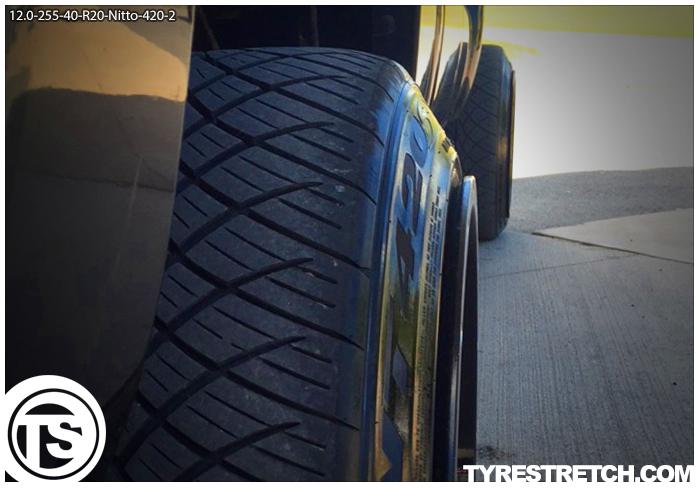 An example of tyre stretch: 255/40 R20 on 12.0J – NITTO