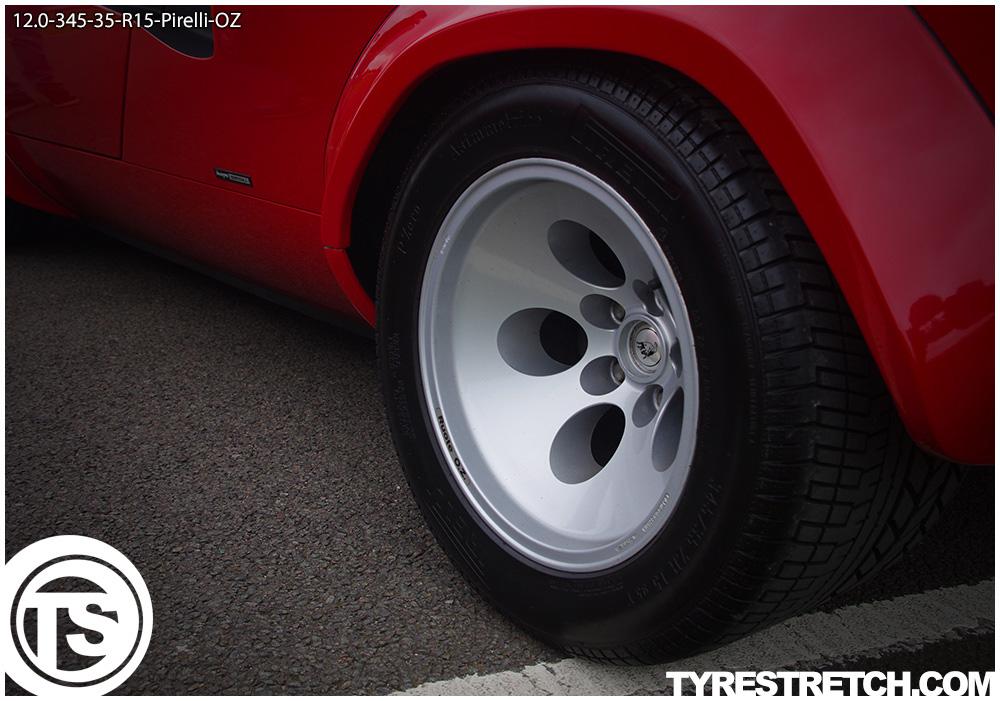 An example of tyre stretch: 345/35 R15 on 12.0J – PIRELLI (OZ)