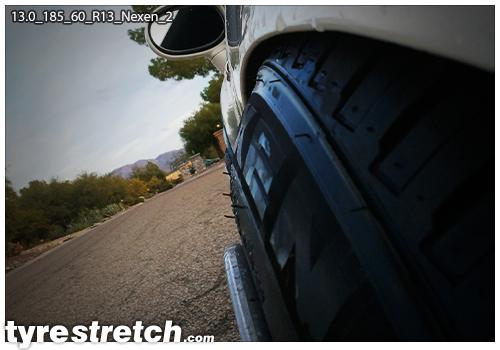 An example of tyre stretch: 185/60 R13 on 13.0J – NEXEN
