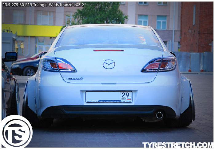 An example of tyre stretch: 275/30 R19 on 13.5J – TRIANGLE (WEDS)