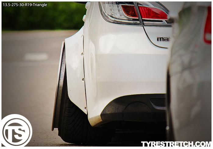 An example of tyre stretch: 275/30 R19 on 13.5J – TRIANGLE