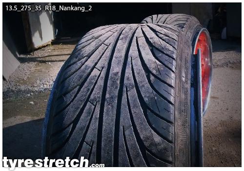 An example of tyre stretch: 275/35 R18 on 13.5J – NANKANG