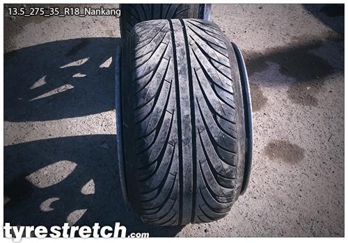 An example of tyre stretch: 275/35 R18 on 13.5J – NANKANG