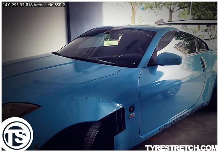 An example of tyre stretch: 295/35 R18 on 14.0J – VREDESTEIN (SSR)