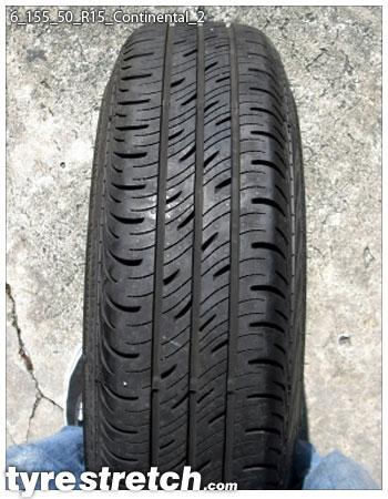An example of tyre stretch: 155/50 R15 on 6.0J – CONTINENTAL