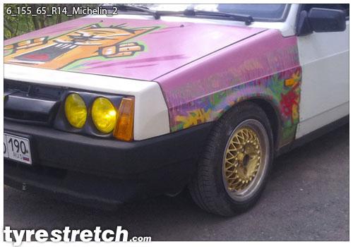 An example of tyre stretch: 155/65 R14 on 6.0J – MICHELIN