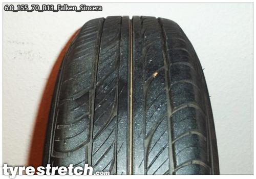 An example of tyre stretch: 155/70 R13 on 6.0J – FALKEN