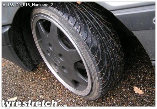 An example of tyre stretch: 165/40 R16 on 6.0J – NANKANG (PORSCHE)