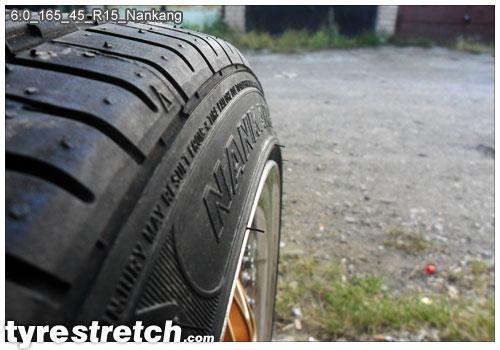 An example of tyre stretch: 165/45 R15 on 6.0J – NANKANG