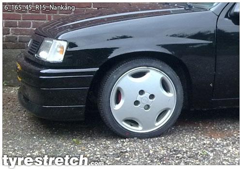 An example of tyre stretch: 165/45 R15 on 6.0J – NANKANG