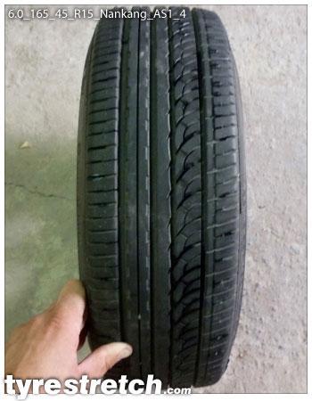 An example of tyre stretch: 165/45 R15 on 6.0J – NANKANG