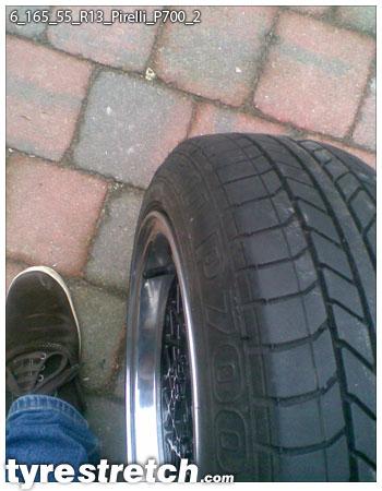 An example of tyre stretch: 165/55 R13 on 6.0J – PIRELLI